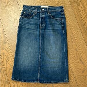 MOTHER Denim Blue Midi Skirt